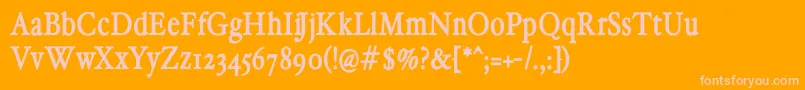 HollamediaevalBold Font – Pink Fonts on Orange Background