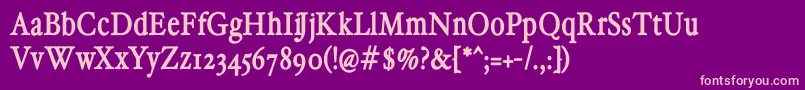 HollamediaevalBold Font – Pink Fonts on Purple Background