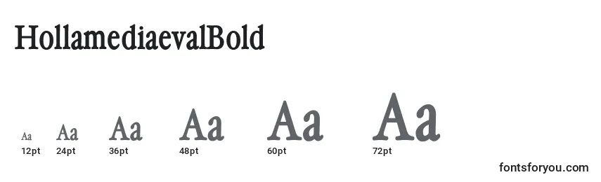 Размеры шрифта HollamediaevalBold