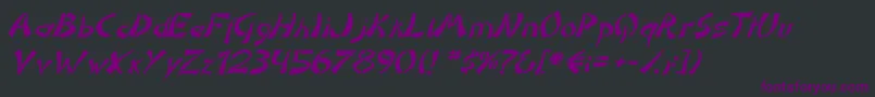Шрифт Domoai – фиолетовые шрифты на чёрном фоне