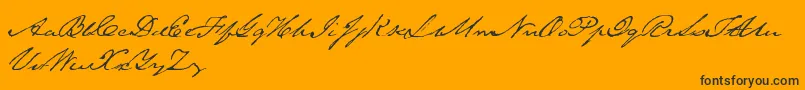 Saeculum Font – Black Fonts on Orange Background