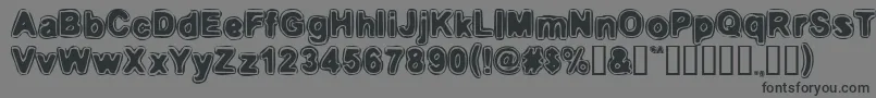 Шрифт Embri ffy – чёрные шрифты на сером фоне