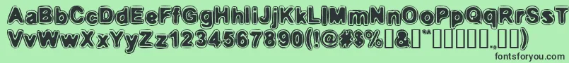 Embri ffy Font – Black Fonts on Green Background