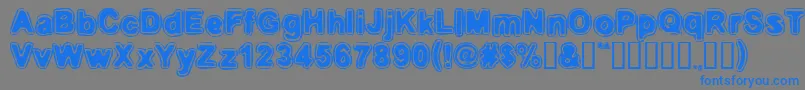 Embri ffy Font – Blue Fonts on Gray Background