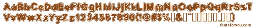 Шрифт Embri ffy – коричневые шрифты на белом фоне