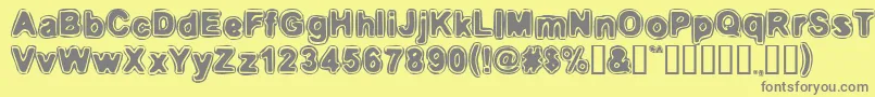 フォントEmbri ffy – 黄色の背景に灰色の文字