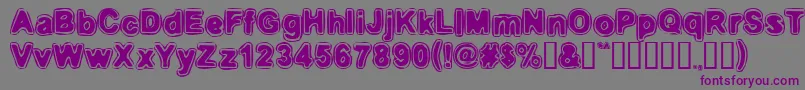 Шрифт Embri ffy – фиолетовые шрифты на сером фоне