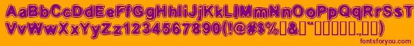 Embri ffy Font – Purple Fonts on Orange Background