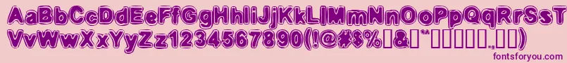 Embri ffy Font – Purple Fonts on Pink Background