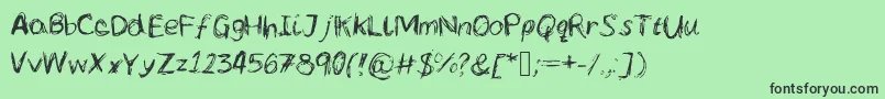 fuente Lcscribbles – Fuentes Negras Sobre Fondo Verde