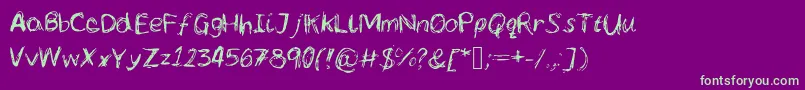 fuente Lcscribbles – Fuentes Verdes Sobre Fondo Morado