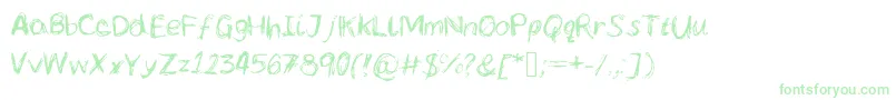 Lcscribbles Font – Green Fonts on White Background
