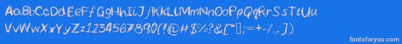 More about Lcscribbles Font Lcscribbles Font – Pink Fonts on Blue Background