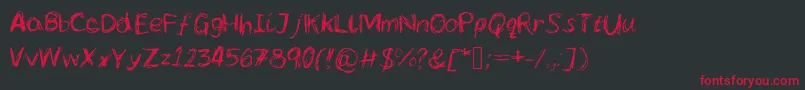 Lcscribbles Font – Red Fonts on Black Background