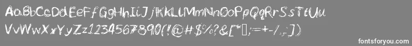 Lcscribbles Font – White Fonts on Gray Background