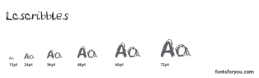 Размеры шрифта Lcscribbles