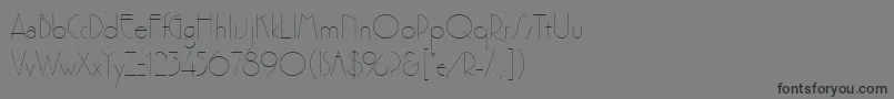 フォントPremierlightlineplain – 黒い文字の灰色の背景