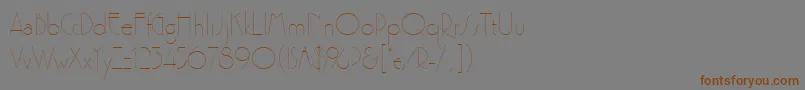 Premierlightlineplain-Schriftart – Braune Schriften auf grauem Hintergrund
