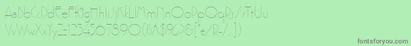 Premierlightlineplain Font – Gray Fonts on Green Background