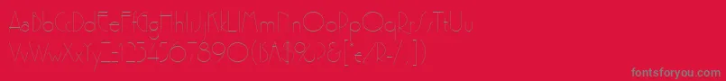 Premierlightlineplain-Schriftart – Graue Schriften auf rotem Hintergrund