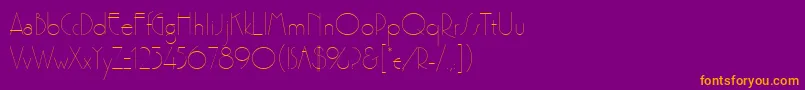 Police Premierlightlineplain – polices orange sur fond violet