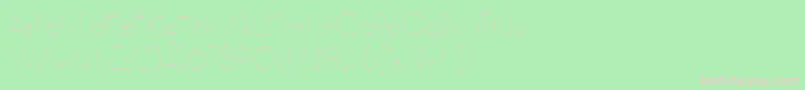 Premierlightlineplain Font – Pink Fonts on Green Background