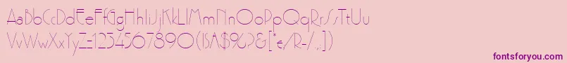 Premierlightlineplain Font – Purple Fonts on Pink Background