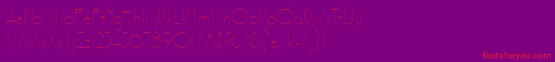 Premierlightlineplain Font – Red Fonts on Purple Background
