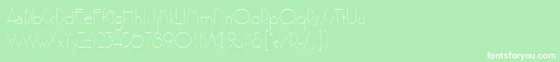 Premierlightlineplain Font – White Fonts on Green Background