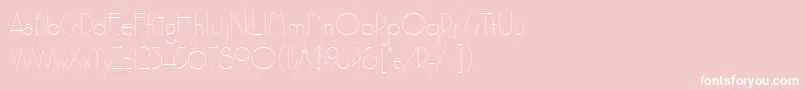 Premierlightlineplain Font – White Fonts on Pink Background