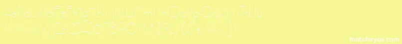 Premierlightlineplain Font – White Fonts on Yellow Background