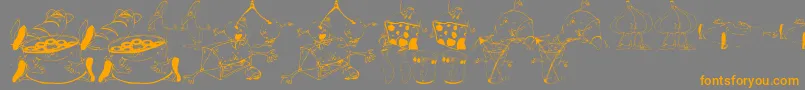 DtNoMickeyD Font – Orange Fonts on Gray Background