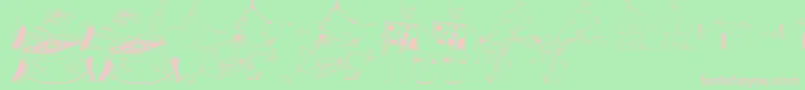 DtNoMickeyD Font – Pink Fonts on Green Background