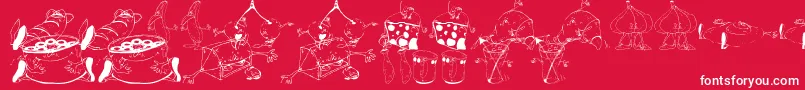 DtNoMickeyD Font – White Fonts on Red Background