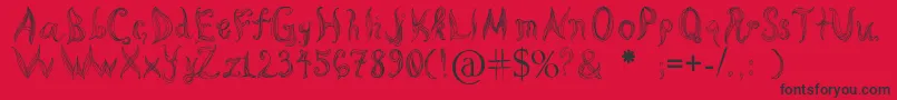 KatasCornleaves Font – Black Fonts on Red Background