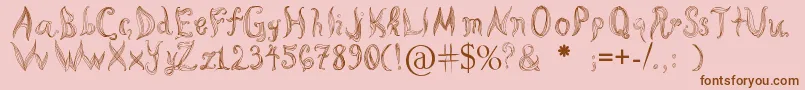 KatasCornleaves Font – Brown Fonts on Pink Background