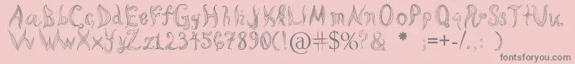 KatasCornleaves Font – Gray Fonts on Pink Background