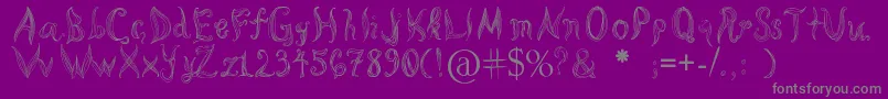KatasCornleaves Font – Gray Fonts on Purple Background