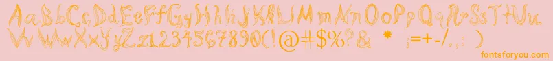 KatasCornleaves Font – Orange Fonts on Pink Background