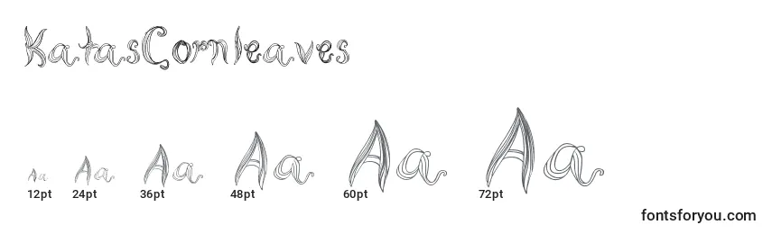 KatasCornleaves Font Sizes