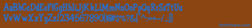 HffAirApparent Font – Blue Fonts on Brown Background