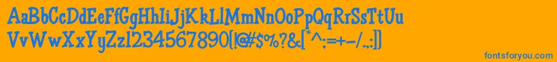 HffAirApparent Font – Blue Fonts on Orange Background