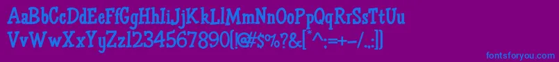 HffAirApparent Font – Blue Fonts on Purple Background