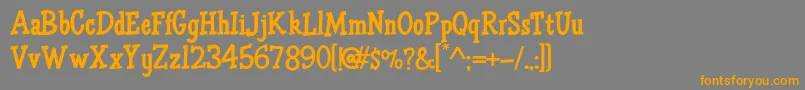 HffAirApparent Font – Orange Fonts on Gray Background