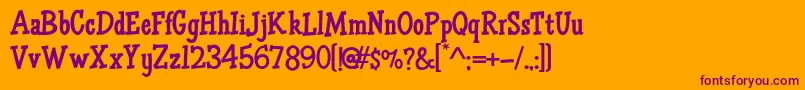 HffAirApparent Font – Purple Fonts on Orange Background