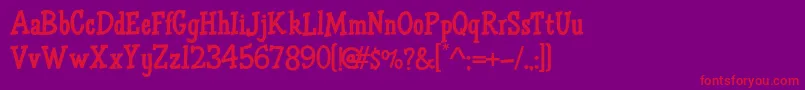 HffAirApparent Font – Red Fonts on Purple Background