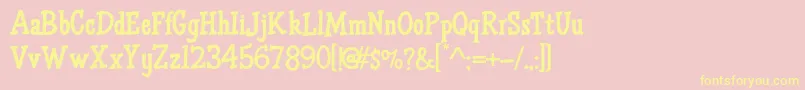 HffAirApparent Font – Yellow Fonts on Pink Background