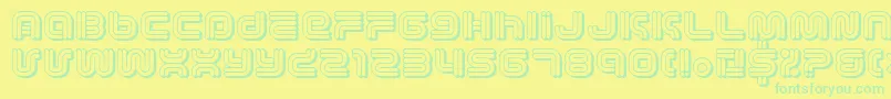 Vectroic Font – Green Fonts on Yellow Background