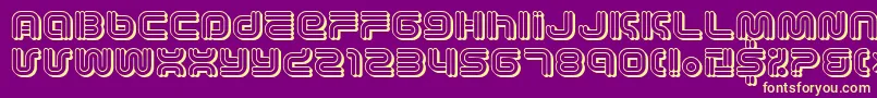 Czcionka Vectroic – żółte czcionki na fioletowym tle