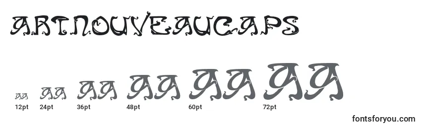 ArtNouveauCaps Font Sizes